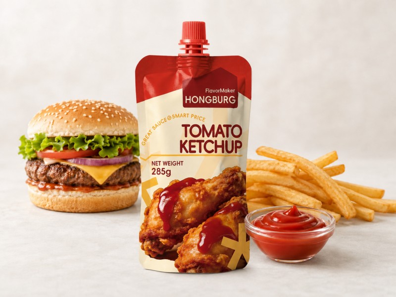 フライドポテトとハンバーガー用のクラシックなトマトケチャップ